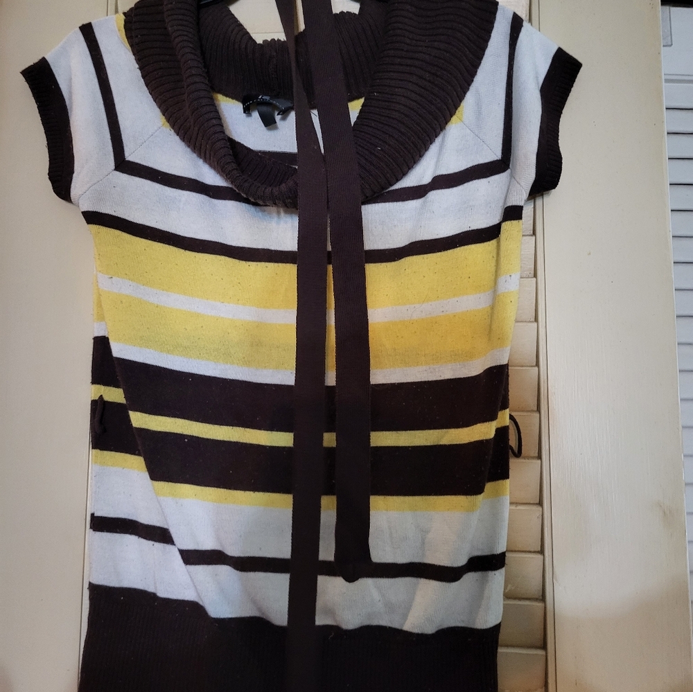 Striped Hooded Sweater Dress